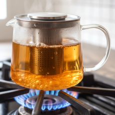 아마폴라 직화 내열 유리 주전자 티포트 티팟 1.5L, 1500ml, 혼합색상, 1개