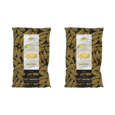 J&C 필리핀 코코넛오일로 튀긴 얇은 카다바 바나나 칩 스낵, 2개, 100g