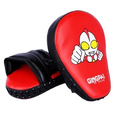 臺灣-出貨兒童拳擊套裝拳套腳靶奧特曼親子娛樂玩具健身鍛鍊男女孩禮物 OEXS, 1個, 手靶一隻（紅色）,6oz