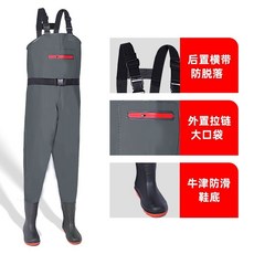 DYWENG 防水下水褲 雙護膝 加蓋口袋 耐磨, 綠色L加厚95S-大口袋-耐磨面料,41 鞋碼