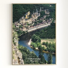 [아트밀] 쉼이 있는 여행사진 액자 90종 - 04 도르도뉴, 1 (소형) A4액자_우드브라운, 우드브라운