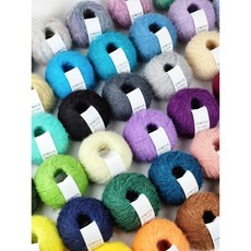 [얀메이크] [알파카실 모헤어] 모자실 보온 털실 고급실, 148.그레이프 퍼플, 1개