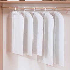 정리함반투명 코트 방진 수트 의류 먼지 커버 드레스 재킷 보관 가방 옷장 주최자 걸이식, 02 White 60x110cm, 1개