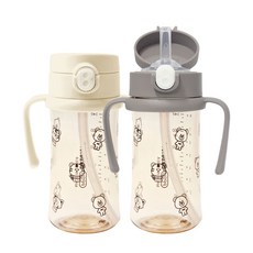 [새지않는 빨대컵]베베락 PPSU 원터치 빨대컵 270ml 2P, IWA 빨대컵 270(크림1P+초코1P), 1개