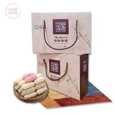 명절 선물용 찹쌀 혼합 유과 300g 백년초 쑥 전통 한과, 1개