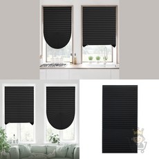 마켓보스샵 붙이는 셀프 블라인드 90x240cm 암막형 블랙 무타공블라인드