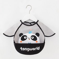 tongworld 兒童防水圍兜, 1個, T熊貓飯兜:均碼【建議1-4歲】