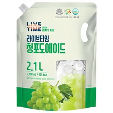 라이브타임 청포도에이드, 2.1L, 1개