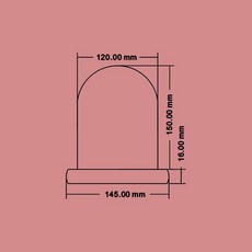 玻璃防塵罩展示盒 圓柱形擺件工藝品收納盒, 1個