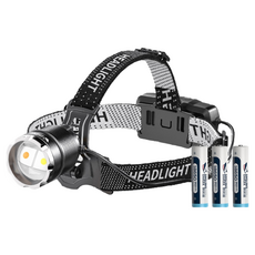 微笑鯊 TD8021 強光感應頭燈】頭燈 TD-8021 強光頭燈 感應頭燈 露營頭燈 伸縮頭燈 白黃光 釣魚燈, 1個, 【3電雙光】微笑鯊TD8021C-M80