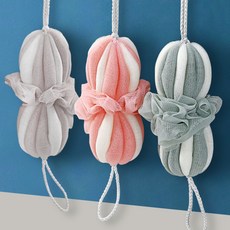대형 샤워볼 3종 세트 샤워타월 거품풍성 목욕용 바디타월, 1세트, 3개입, 핑크+그린+그레이
