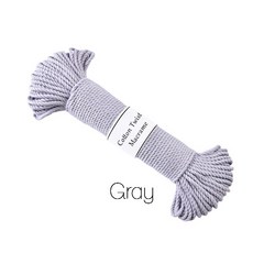 소분 4.0mm 코튼 순면 마크라메 컬러 꼰사 재료 공예 칼라 꼰사 트위스트 로프, 1개, GRAY #04