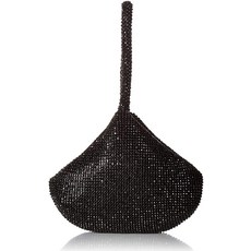 Jessica McClintock Staci 메시 리스틀릿 파우치 블랙. One Size