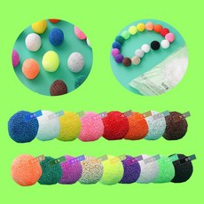 끈적이지 않는 볼클레이 500g 17색상 낱색 판매 파스텔 형광 컬러, 14.형광주황