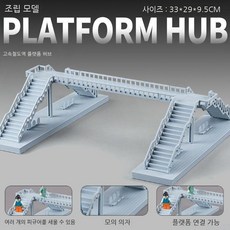 KTX모형 기차 키덜트 SRT 전동 작동 레일세트 고속철도 대형 고속레일장난감 EMU 모델, 메트로기차역2라인2, 1개