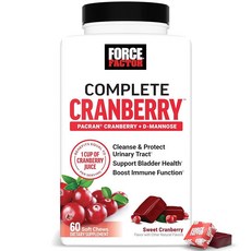 Force Factor 포스팩터 크랜베리 추출물 소프트츄 60정, 1개