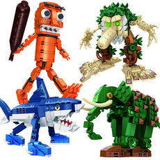 토브릭 이탈리안 브레인롯 대형 블럭 만들기 어린이 장난감 조카 생일 선물, 4종 트랄랄라 + 사후르 + 라릴라 + 파타핌, 1개