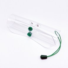 오호라스튜디오 소프트 수경케이스 투명 1종, 1개, 녹색+끈장식