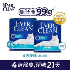 EVER CLEAN 藍鑽4倍淨味貓砂 8.5kg 微香 新配方 輕量化 超凝結 礦砂 除臭21天, 1個, 8.5kg x2盒