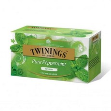 (트와이닝) 페퍼민트 허브차 25티백 페파민트 Peppermint전통차 홈카페 티백 카페인없는차 잎차 허브티 루이보스티 설선물 추석석물 선물세트 물대신차, 25개입, 1개