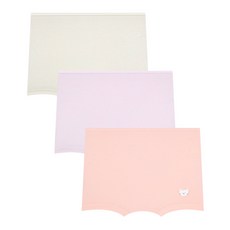 수아팜 여아용 베이직 쿨 드로즈 3매 세트 (10대 아동 속옷 주니어 초등 학생 청소년 사각 팬티 KC인증)