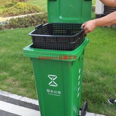 120L餐廚垃圾專用桶帶油污分離濾網加厚廚房垃圾桶戶外環衛, 綠色,120L帶輪帶蓋帶濾網, 1個