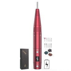 PELCAS 전동 네일 머신 키트 코드리스 손톱 파일·손톱 연마 USB 충전식 네일 드릴 저소음 젤 네일 오프 네일 케어 저진동 컴팩트 각질 제거 큐티클 처리 홈 살롱용 비트 11