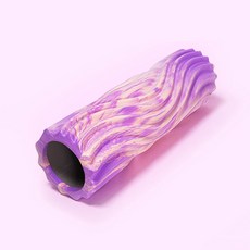 터치온리 마사지 EVA 폼롤러 필라테스 요가 스트레칭, 퍼플+화이트, 1개