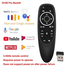 G10S 에어 마우스 음성 원격 H96 MAX X88 PRO HK1 Q5 안드로이드 TV 박스 DQ03 미니 tv 용 2.4G 무선 자이, 01 G10S Pro Backlit