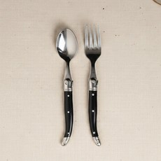 장네론 라귀올 디너스푼 + 디너포크 세트, 1개, 블랙