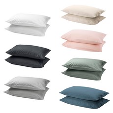 이케아 드발라 라이트핑크 베개커버, 베이지 203.565.89