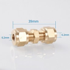 구리 튜브 에어컨 용 황동 6/8/10/12/15/16 파이프 28MM 압축 OD 유니온, Straight, 6mm Small