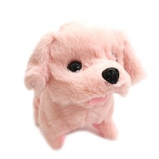 UB toy 움직이는 강아지 인형 건전지동봉, 연핑크, 1개, 14cm