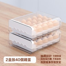 DIU 冰箱雞蛋收納盒廚房蛋盒收納整理盒大容量專用蛋託抽屜式雞蛋盒, 1個, 如圖