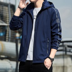 투니스 남성 스포츠 사이드 스트라이프 후드 재킷