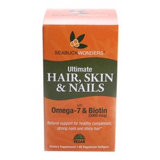 Seabuck Wonders 生物素&Omega-7素食軟膠囊, 60顆, 1盒