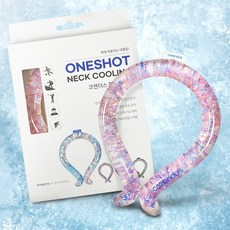 뉴에이커 아이스 넥밴드 넥쿨러 홀로그램 넥쿨링 냉감 목튜브 쿨스카프, 핑크, 1개