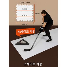 윈웰 아이스하키 보드 육상 하키 운동 훈련 기구 건조지주변장비연습 매트 스포츠 빙상스포츠 취미 슈팅매트, 1개, 1개45x45cm 패치워크로 슬라이딩 가능