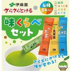 이토엔 사르르 분말 4종 8개입 x 3팩 (녹차 말차 오차 겐마치아 보리차)