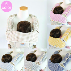 메롱베베 아기띠 침받이 세트 거즈체크(어깨끈+앞보기), 1세트, 체크브라운