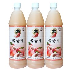 청솔 복숭아 원액 음료베이스, 835ml, 3개