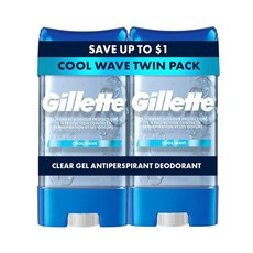 질레트 땀방지 남성용 데오드란트 쿨웨이브향 107g 2개