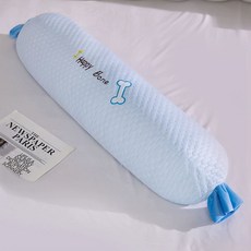 대나무 쿨링 베개 여름용 냉감 기능성 롱쿠션 침대용 쿨 패드, 1.블루 본 A