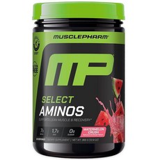 Muscle Pharm EAA 회복 + BCAAs 운동 후 필수 아미노산 파우더 운동 전 에너지 보충제 분지 사슬 아미노산이 함유된 남성 및 여성용 30회 분량 (수박, 1개