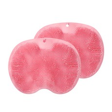 센트라이트 실리콘 각질제거 풋브러쉬 매트 1+1, 1개, 2개입, 핑크