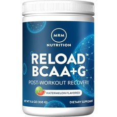 MRM Nutrition Reload BCAA+G 운동 후 회복 | 수박 맛 | 9.6g 아미노산 | CarnoSyn® 포함 | 근육 회복 | 케토 친화적 | 26회 분량, 1개