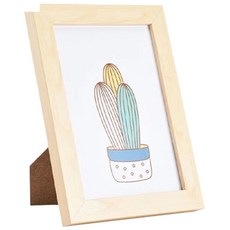 無印風木質相框 仿實木裝飾相框, 1個, 原木色