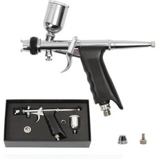 에어브러쉬 세트 에어브러시 도색 콜리마 어드밴스드 시리즈 듀얼 액션 키트 0.6mm 바늘 1 3온스 컵 메이크업 모델 페인팅 네일 아트 타투를 위한 전문가용 건 업그레이드된 정, Upgrade Trigger Airbrush Kit