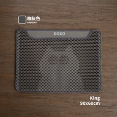 DOKO貓砂墊 Queen加大尺寸 奶茶色蜂窩設計防滑易清潔貓砂盆墊, 咖灰色, 1個