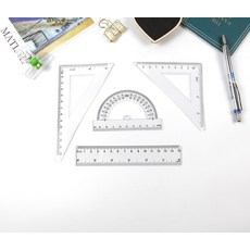 제도용품 연질 삼각자 각도기 자 세트 15cm 1P